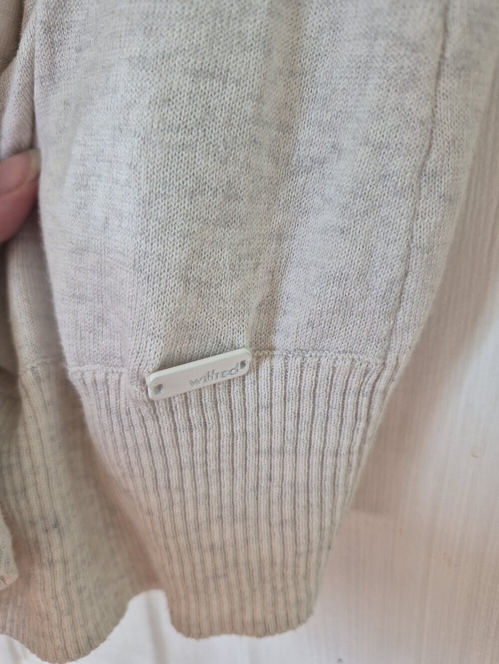 Wilfred Flaubert Cardigan Heather Gray Silk Cashmere Knit Minimalist OldMoney - Picture 4 of 7